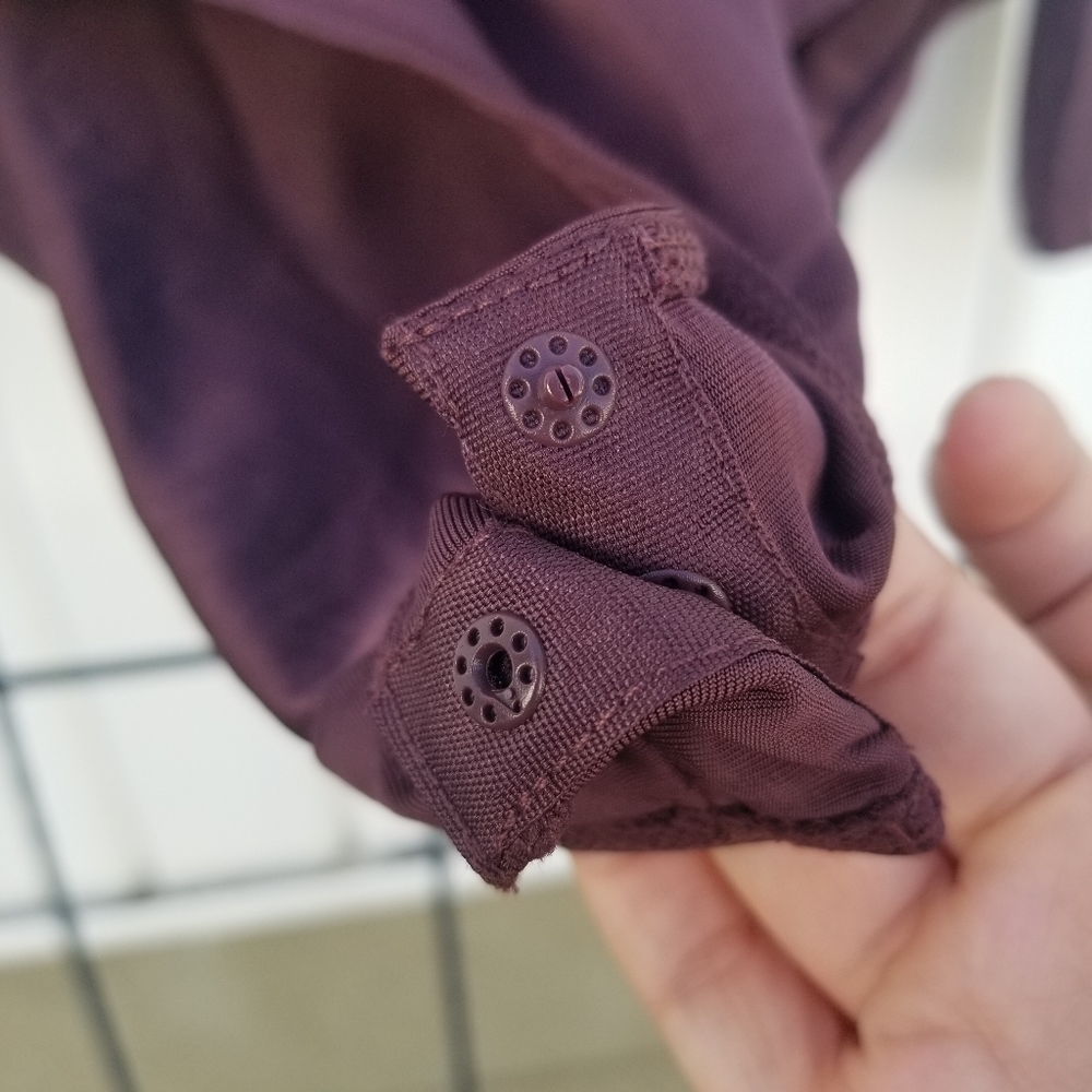 H&M silky burgundy brown long sleeve bodysuit M - Picture 4 of 9